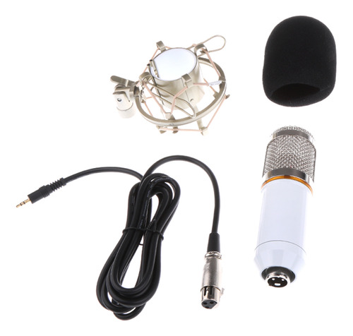 Micrófono De Grabación De Sonido De Estudio Blanco