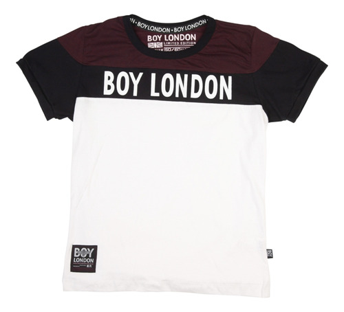 Playera De Moda Casual De Hombre Uva Negro Blanco Boy London