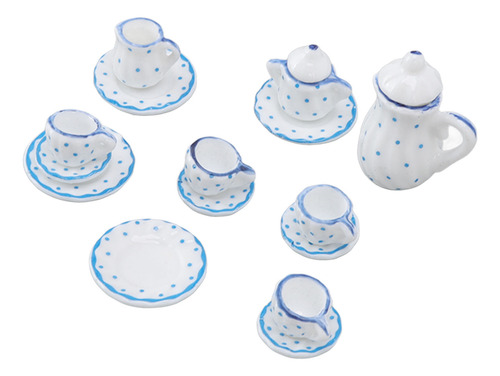 Juego De 15 Tazas De Té En Miniatura, Casa De Muñecas, Minis
