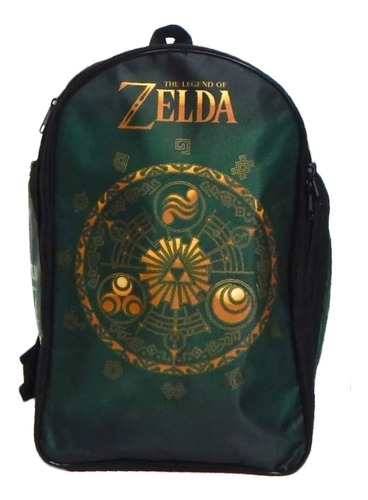 Zelda Mochila Escolar Backpack Link Trifuerza Elementos