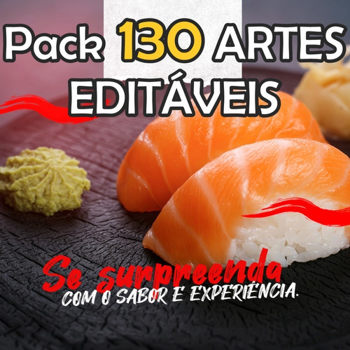 130 Artes Mídias Sociais Restaurante Japones Sushi Psd