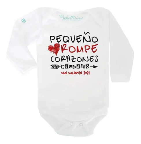 Pa alero Personalizado Beb San Valent n Corazones Ni o Cuotas