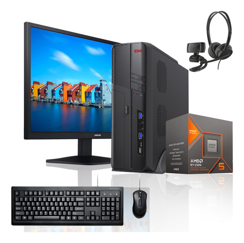 Pc Mini + Mon 22 + Perif: Amd 8500g 32g 1tb Radeon 740m Wifi