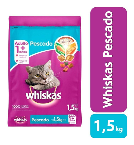 Whiskas Alimento Seco Para Gatos Pescado 1,5 Kg
