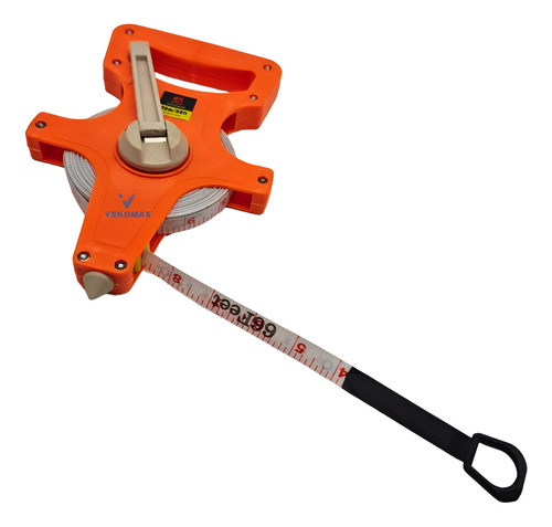 Cinta Metrica Agrimensor 20 Metros Manivela Plegable Fibra