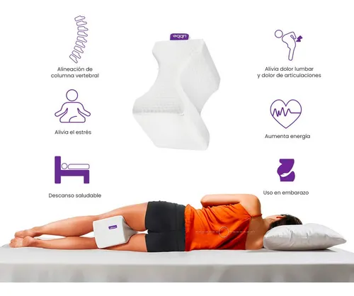 Cojin almohada doble Ergonomico Piernas rodillas,espuma  viscoelastica,ortopedico