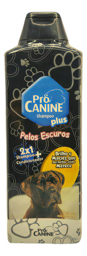 Shampoo Condicionador Procanine 700ml 2x1 Cães Pet Cachorro Fragrância Pelos Escuros