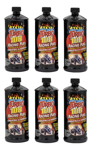 Kit 6 Racing Fuel Elevador De Octanaje Turbo 108 32 Oz