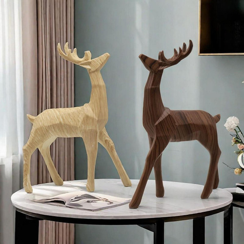 Figura De Reno De Geometría, Animal Artificial, Artesanía,