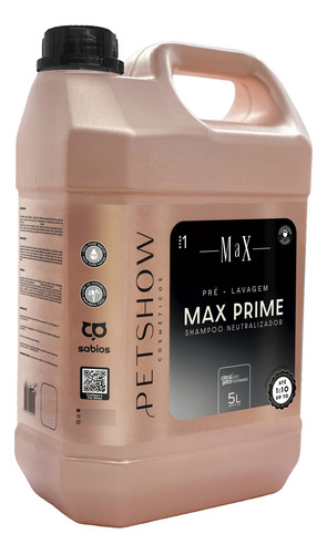Shampoo Pré Lavagem Max Prime Neutraliza Odores Pet Show 5l Talco Bebê