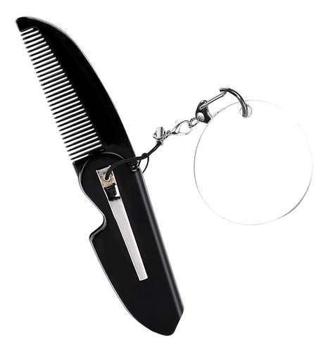 Pente De Bolso Dobrável Para Barba Com Espelho,