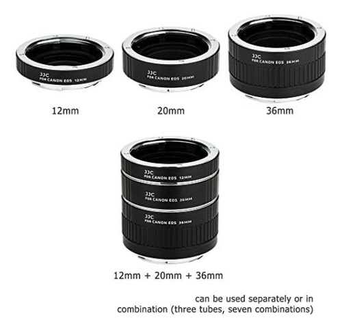 Jjc Ef Y Ef-s Mount Auto Focus Extension Tube Set Para Canon