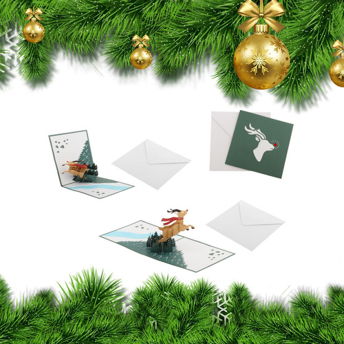 Tarjeta De Felicitación De Navidad Colorida Para Tarjetas