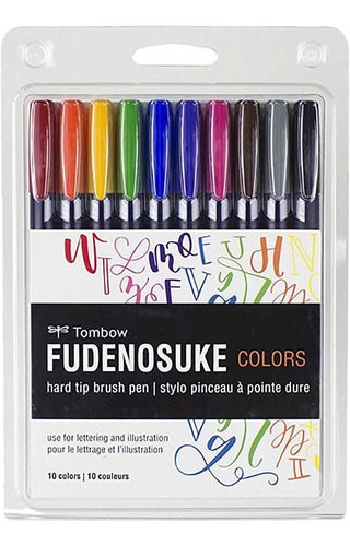 Tombow  Fudenosuke Colors - Bolígrafos Con Pin, Paquete De.