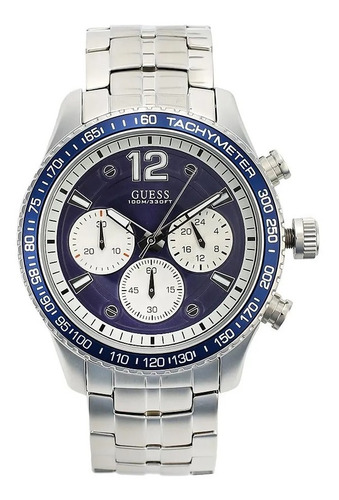 Reloj Guess W0969g1 Crono Acero Hombre Agente Oficial