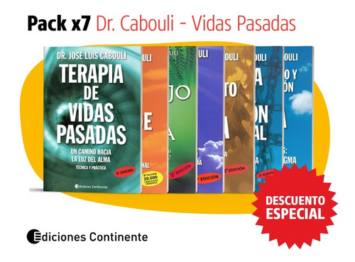 Pack 7 Libros Dr. Cabouli - Vidas Pasadas - Oferta 25% Desc.