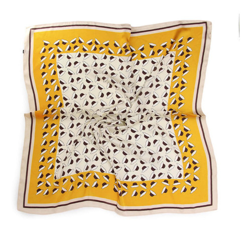 Pañuelo Para Mujer Accesoría Pañuela Seda Corto Color Block 