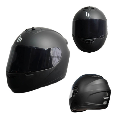 Imagen 2 de 7 de Casco Integral Mt Helmets Alamo Certificado Dot Mica Humo Ns