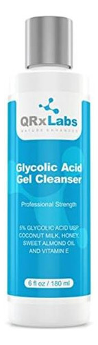 Lavagem Facial Com Ácido Glicólico Qrxlabs - Gel De Limpeza