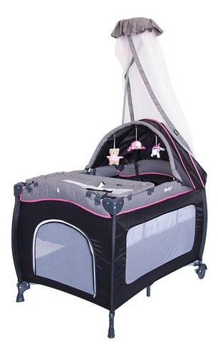 Cuna Corral Mecedora Sally Ebaby Para Bebe Nuevos Con Tul