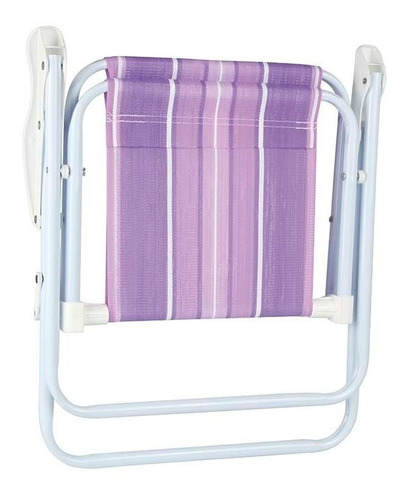 Kit 2 Cadeira Infantil Aço Camping Praia Rosa E Azul - Mor
