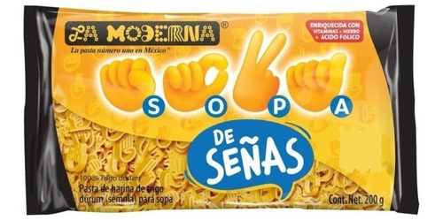 Pasta Para Sopa De Señas La Morena 10 Paquetes De 200g C/u 