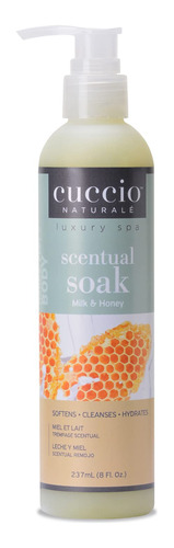 Cuccio Scentual Soak, Leche Y Miel, 8onzas