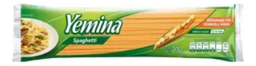 Fideos Spaghetti Yemina 24 unidades de 200g