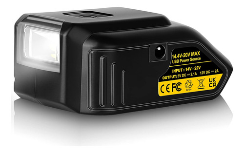 Dsanke - Cargador Adaptador Usb Para Batería Dewalt De 20 V,