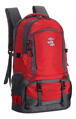 Mochila Mochilero Camping Unisex Urbana Premiun Airmesh 50 Litros Montaña  Excursion Trekking Resistente Viajes Color Rojo Cod 13795