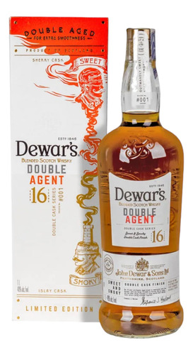 Whisky Dewars 16 Años Double Agent 1 Litro