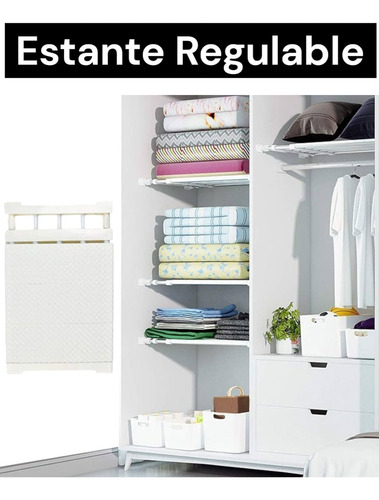 Estante Extensible Regulable Sin Perforar Placard 38-55
