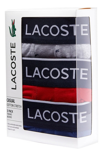 Boxer Pack X3 Lacoste Trunks Underwear Hombre