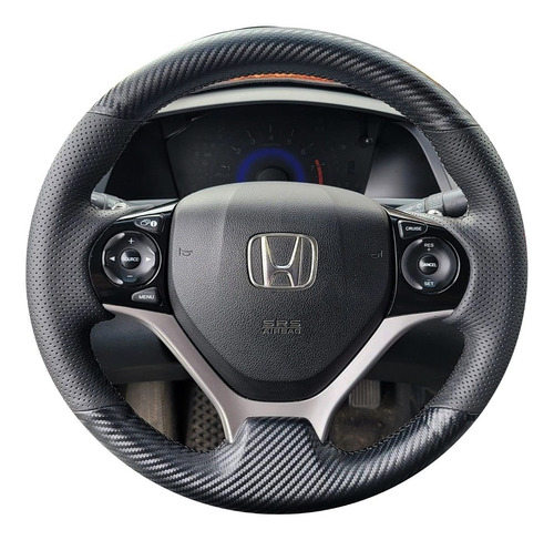 Funda Forro Cubre Volante Honda Civic 2012-2015 Fibra Y Piel