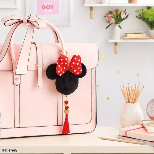 Colgante De Peluche Minnie Mouse Aroma: Manzana Y Flores Negro