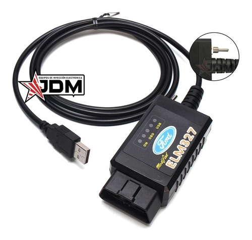 Scanner Automotriz Multimarca Elm Usb Switch Fiat Ford Ms Hs Can 