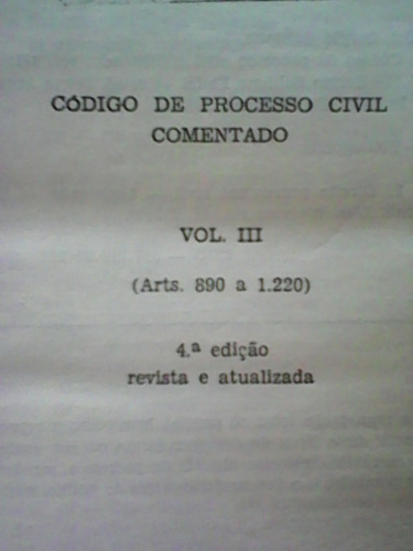 Código De Processo Civil Comentado Vol. 1 Vol. 3 