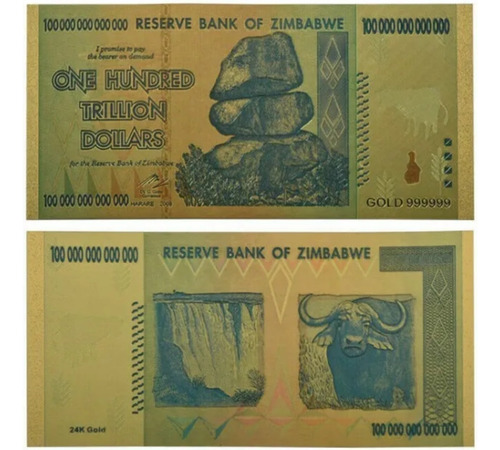 Billetes Numismaticos  Zimbabwe 100 Trillones