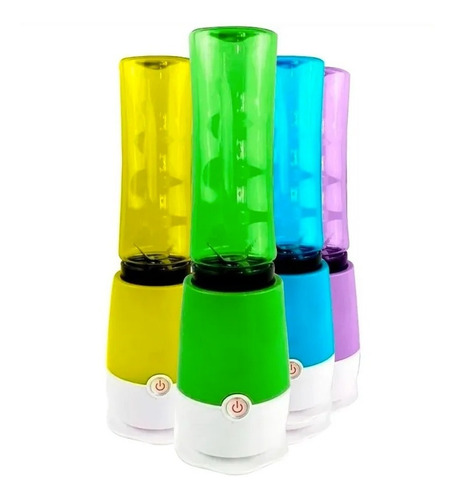 Imagen 1 de 9 de Juguera Batidora Licuadora Personal Portatil 2 Vasos Colores