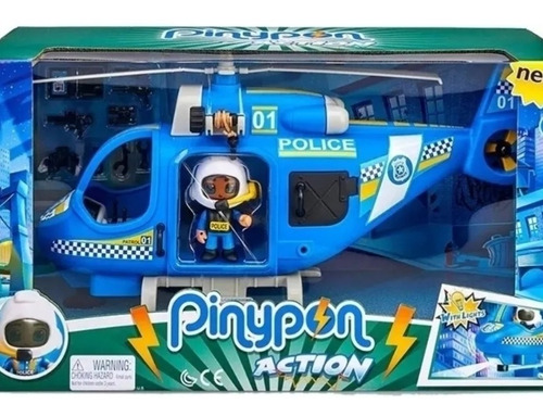 Pinypon Action Helicóptero C/luz Figura Y Accesorios