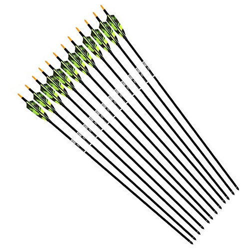 Flechas De Carbono De 30 Plumas De Pavo Y Extraibles 6un