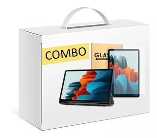 Funda Smart Cover Para Tablet Samsung Galaxy S7 + Vidrio