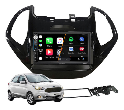 Stereo Pantalla 7 Pulgadas Car Play Para Ford Ka Negro