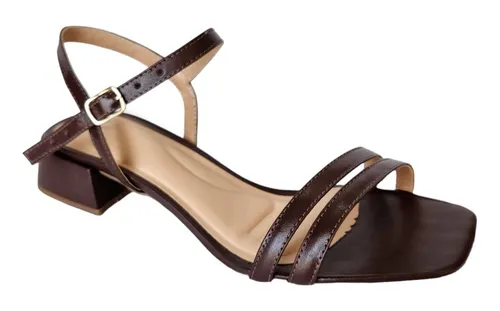 Sandalia salto grosso 3 cm discount