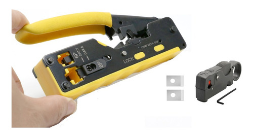 Pinzas De Crimpado Profesional Rj45 Cat 5, Cat 6, Cat 7 Pass