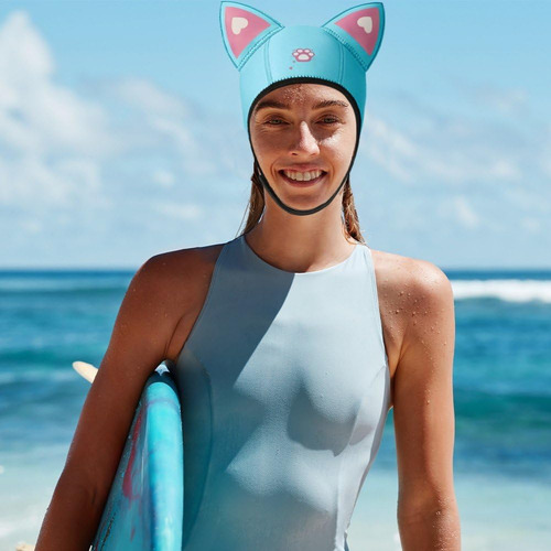 Gorro De Esnórquel Con Orejas De Gato 3mm, Capucha Neopreno