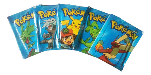 5 Sobres Cerrados Figuritas Pokemon Año 2007 Dist Personajes