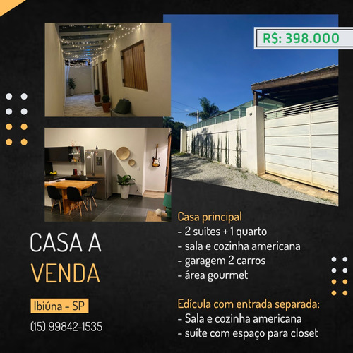 Chácara Em Ibiúna Terreno 876m E Lago - Casa + Edícula