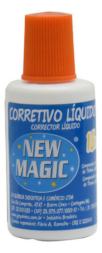 Corretivo Líquido New Mágic Caixa Com 12 Unidades