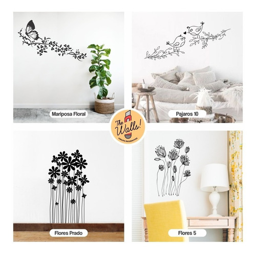 Imagen 9 de 10 de Vinilos Decorativos De Pared, Arboles Y Florales + Regalo!!!